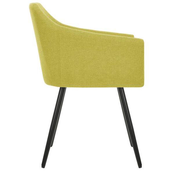 vidaXL Chaises &agrave; manger lot de 6 vert tissu