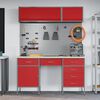 vidaXL Ensemble de placards de travail avec tiroir 8 pcs Rouge