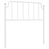 vidaXL T&ecirc;te de lit de remplacement m&eacute;tal blanc 100 cm