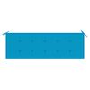 vidaXL Banc de jardin avec coussin bleu 150 cm Bois de teck massif