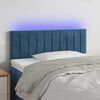 vidaXL T&ecirc;te de lit &agrave; LED Bleu fonc&eacute; 100x5x78/88 cm Velours