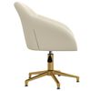 vidaXL Chaises pivotantes &agrave; manger lot de 6 cr&egrave;me velours