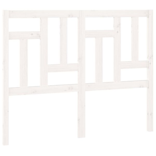 vidaXL T&ecirc;te de lit Blanc 140,5x4x100 cm Bois massif de pin