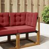 vidaXL Coussin de canap&eacute; d'ext&eacute;rieur 3 pcs Bordeaux Polyester