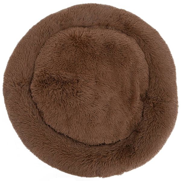 vidaXL Coussin lavable pour chiens/chats Marron 70x70x15 cm Peluche