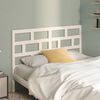 vidaXL T&ecirc;te de lit Blanc 141x4x100 cm Bois massif de pin