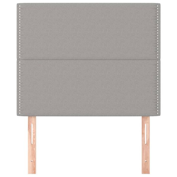 vidaXL T&ecirc;te de lit Gris clair 100x5x118/128 cm Tissu