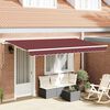 vidaXL Auvent R&eacute;tractable Bordeaux 400 x 200 cm tissu