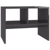vidaXL Table d'appoint gris brillant 60x40x45 cm bois d'ing&eacute;nierie