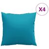vidaXL Coussins de canap&eacute; 4 pcs bleus 50x50 cm en tissu