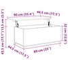vidaXL Table basse Ch&ecirc;ne fum&eacute; 90x44,5x45 cm Bois d'ing&eacute;nierie