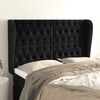 vidaXL T&ecirc;te de lit avec oreilles Noir 147x23x118/128 cm Velours
