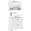 vidaXL Ensemble de mobilier de salle de bain avec tiroir 2 pcs Blanc