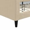 vidaXL Lit de repos cr&egrave;me 100x200 cm tissu