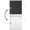vidaXL Store de Fen&ecirc;tre avec des rideaux Noir Aluminium
