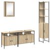 vidaXL Ensemble de mobilier de salle de bain 4 pc Ch&ecirc;ne Sonoma