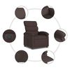 vidaXL Fauteuil inclinable &eacute;lectrique Marron fonc&eacute; Tissu
