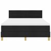 vidaXL Lit &agrave; ressorts avec matelas Noir 160 x 200 cm tissu