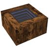 vidaXL Table basse avec LED ch&ecirc;ne fum&eacute; 60x60x40 cm bois d'ing&eacute;nierie