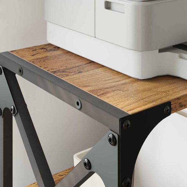 vidaXL Support d'imprimante Bois Ancien 44 x 26 x 31.5 cm