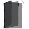 vidaXL Porte de Jardin Noir 85 x 125 cm Acier peint par poudre