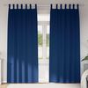 vidaXL Rideaux occultants avec anneaux 2 pcs Bleu fonc&eacute; 245 x 140 cm