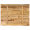 vidaXL Dessus de table bord vivant 80x60x3,8 cm bois de manguier brut
