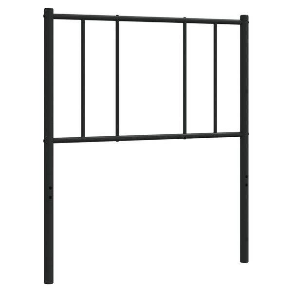 vidaXL T&ecirc;te de lit de remplacement m&eacute;tal noir 75 cm