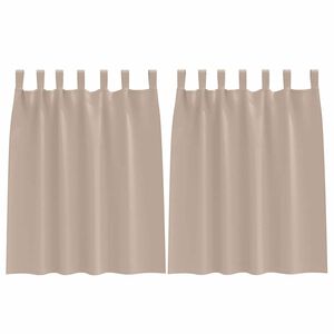 vidaXL Rideaux occultants avec anneaux 2 pc Taupe 140 x 140 cm