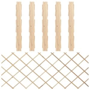 vidaXL Cl&ocirc;tures en treillis 5 pcs Bois de sapin massif 180x80 cm