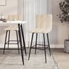 vidaXL Tabourets de bar lot de 2 cr&egrave;me velours