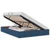 vidaXL Cadre de lit ottoman avec stockage Bleu 140 x 200 cm tissu