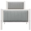 vidaXL Cadre de lit Blanc et gris clair 80 x 200 cm Bois massif en pin