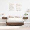 vidaXL Cadre de lit sans matelas ch&ecirc;ne marron 135x190 cm
