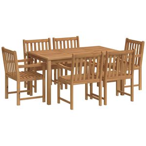 vidaXL Ensemble de salle &agrave; manger de jardin 7 pi&egrave;ces 150 x 90 cm en bois de teck massif