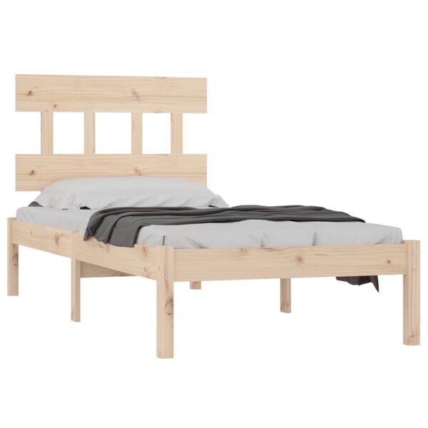 vidaXL Cadre de lit sans matelas 90x190 cm bois massif