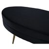 Venture Home Pouf Otto 100x40x41 cm Velours Noir et laiton