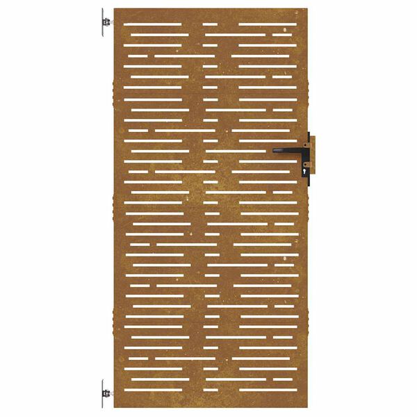 vidaXL Portail de jardin 85x200 cm acier corten conception de carr&eacute;