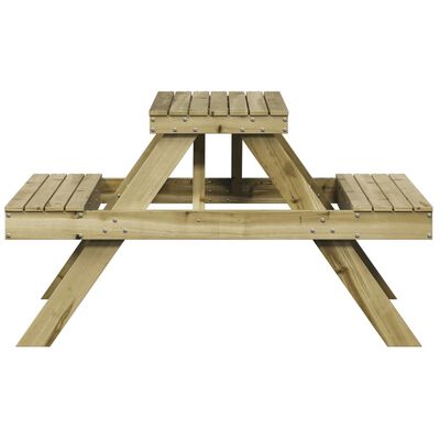 vidaXL Table de pique-nique 105x134x75 cm bois de pin imprégné