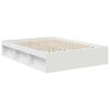 vidaXL Cadre de lit avec t&ecirc;te de lit Blanc 140 x 190 cm Pin massif