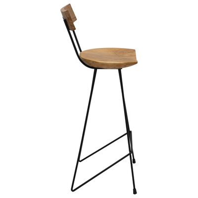 vidaXL Tabourets de bar lot de 2 bois de teck massif