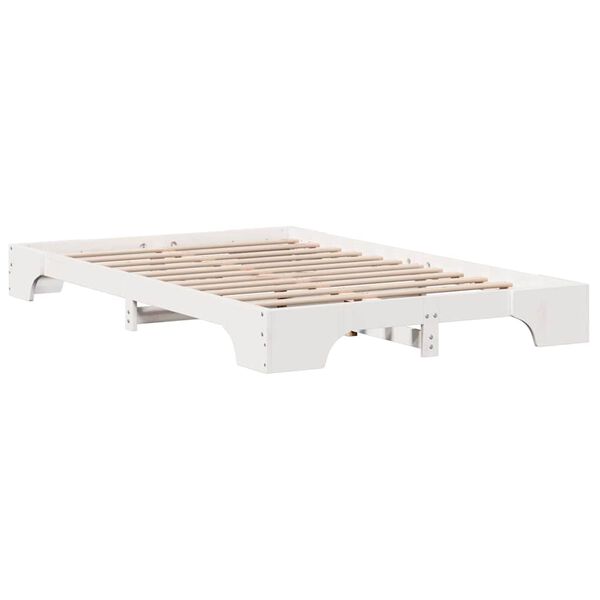 vidaXL Cadre de lit Blanc 120 x 200 cm Pin massif