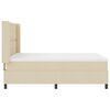 vidaXL Lit &agrave; ressorts avec matelas Cr&egrave;me 140 x 190 cm tissu