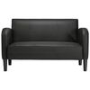 vidaXL Canap&eacute; causeuse noir 110 cm similicuir