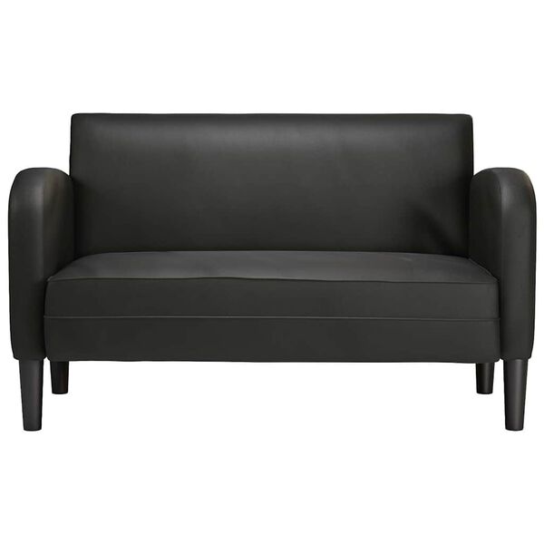 vidaXL Canap&eacute; causeuse noir 110 cm similicuir