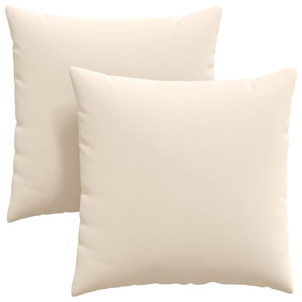 vidaXL Coussins de canap&eacute; 2 pcs Beige 60 x 60 cm tissu