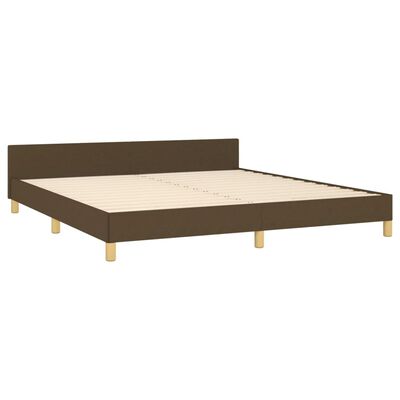 vidaXL Cadre de lit sans matelas marron foncé 180x200 cm tissu