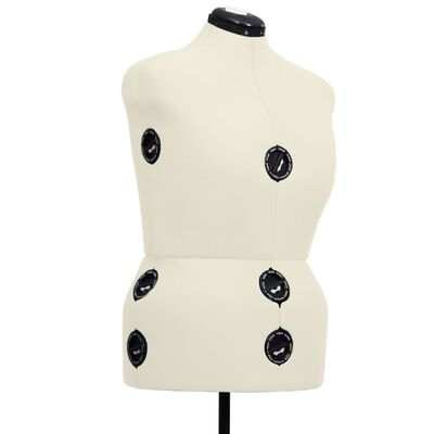 vidaXL Mannequin de robe ajustable pour femme Crème L Taille 44-50