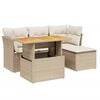 vidaXL Salon de jardin avec coussins 6 pcs beige r&eacute;sine tress&eacute;e
