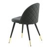 Venture Home Chaises &agrave; manger lot de 2 Velvet aspect cuir noir/laiton